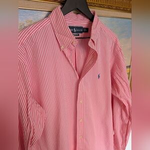 Ralph Lauren Pink Striped Button Down Shirt